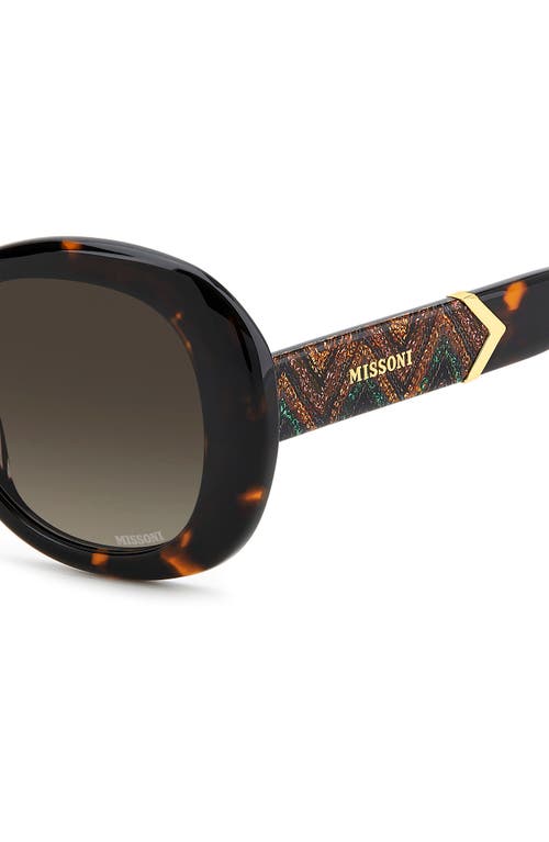 Shop Missoni 53mm Gradient Oval Sunglasses In Havana/brown Sf