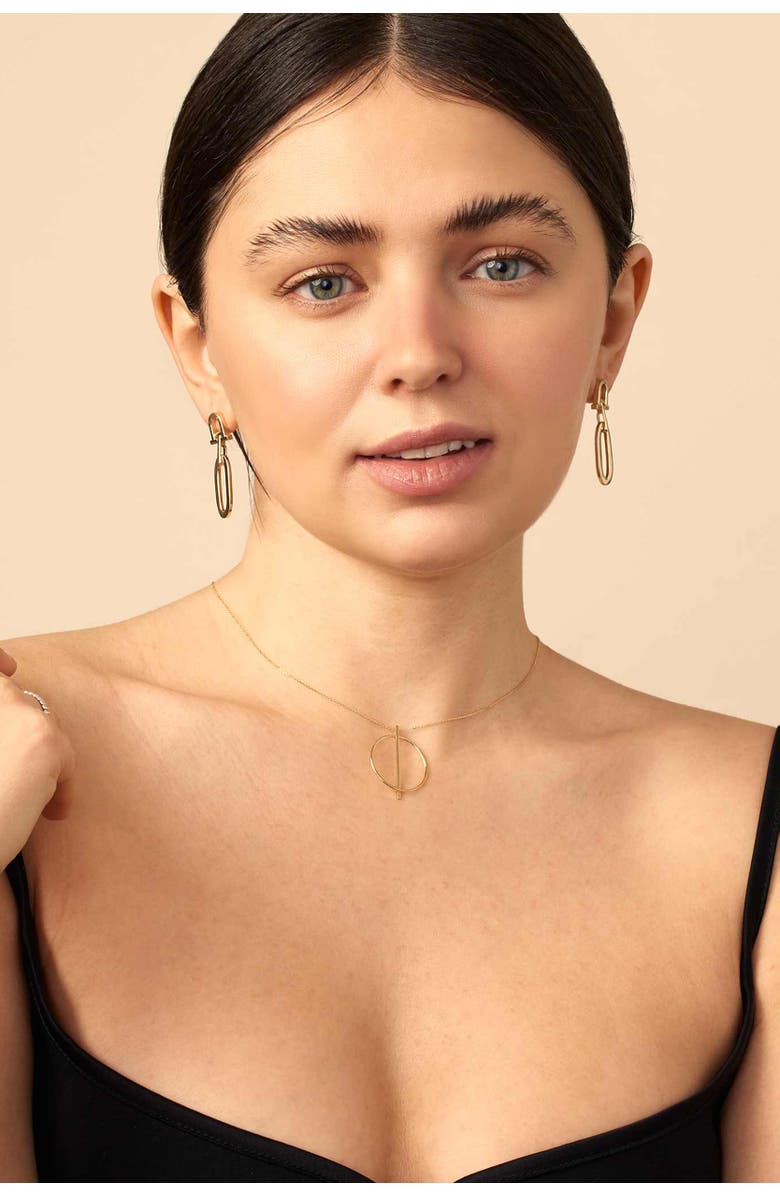 Oradina 14K Gold Gallery Pendant Necklace, Alternate, color, Yellow Gold