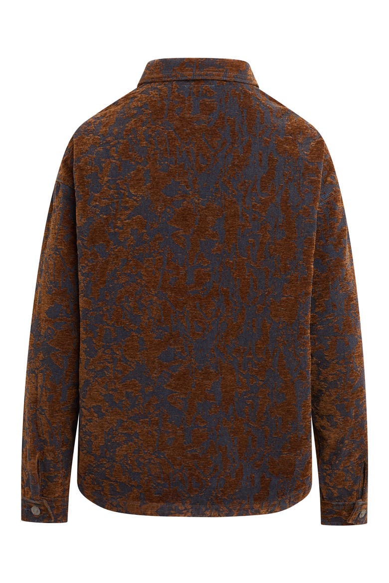 Cropped Jacquard Shirt Jacket, Alternate, color, CHALET