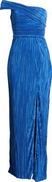 Lulus Poised Performance One-Shoulder Plissé Gown