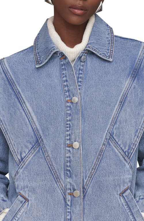 Avec Les Filles Oversize Denim Jacket In Blue
