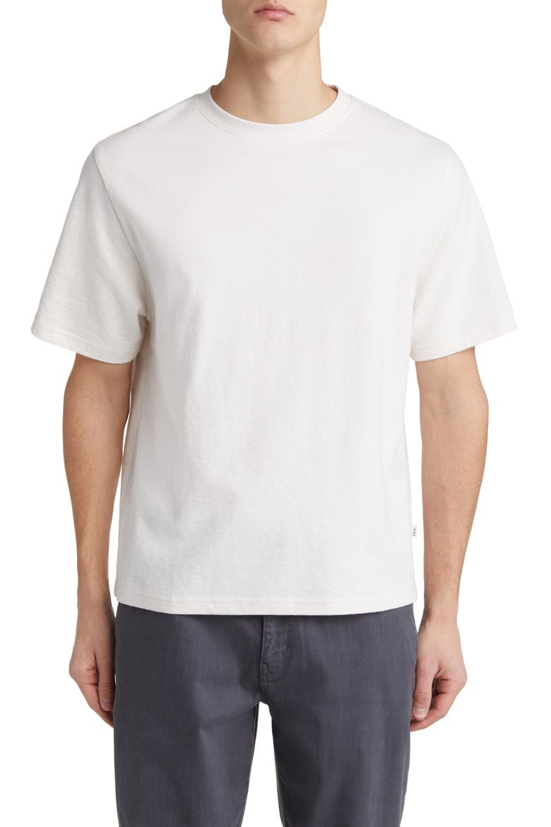 Dean Boxy Textured Organic Cotton T-Shirt, Main, color, ECRU
