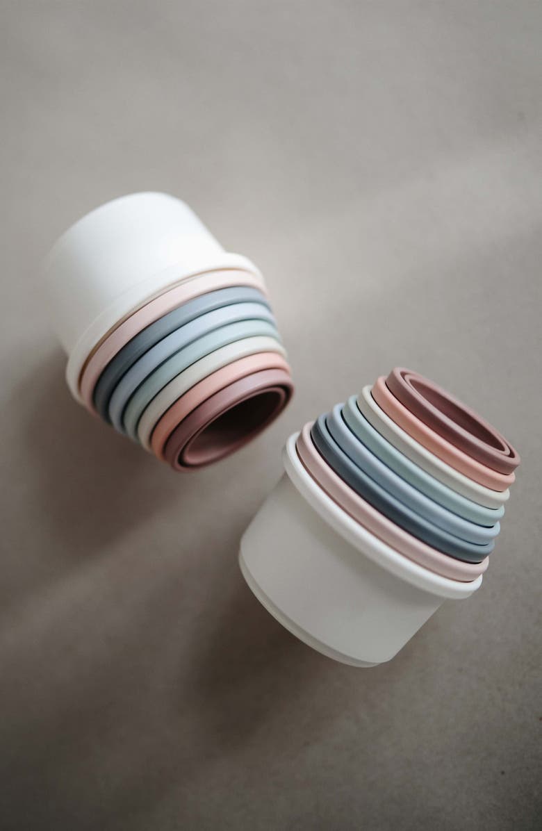 Mushie 8-Piece Stacking Cups Toy, Alternate, color, Multi
