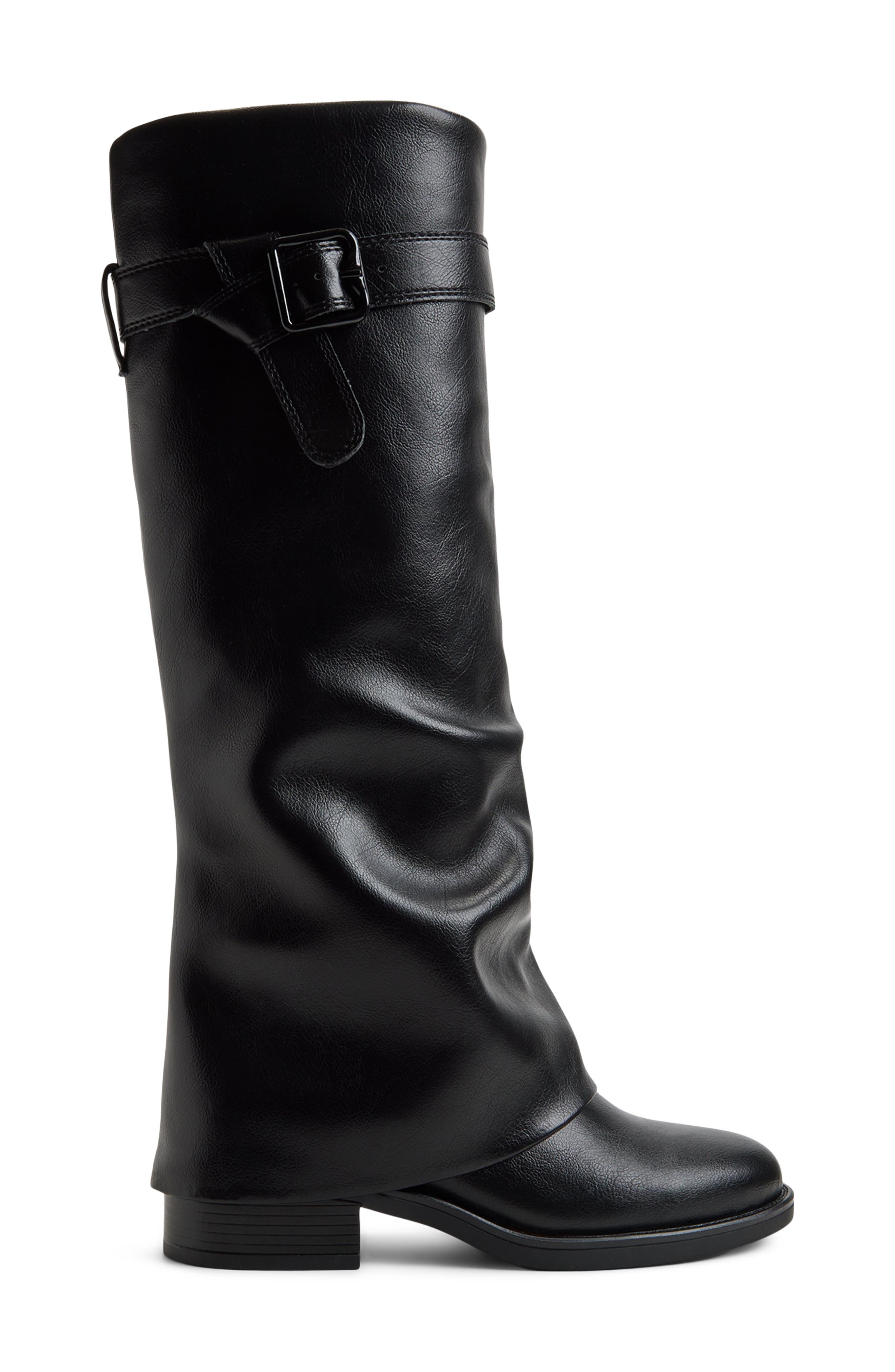 Eloewiel Faux Leather Knee High Boot, Alternate, color, BLACK