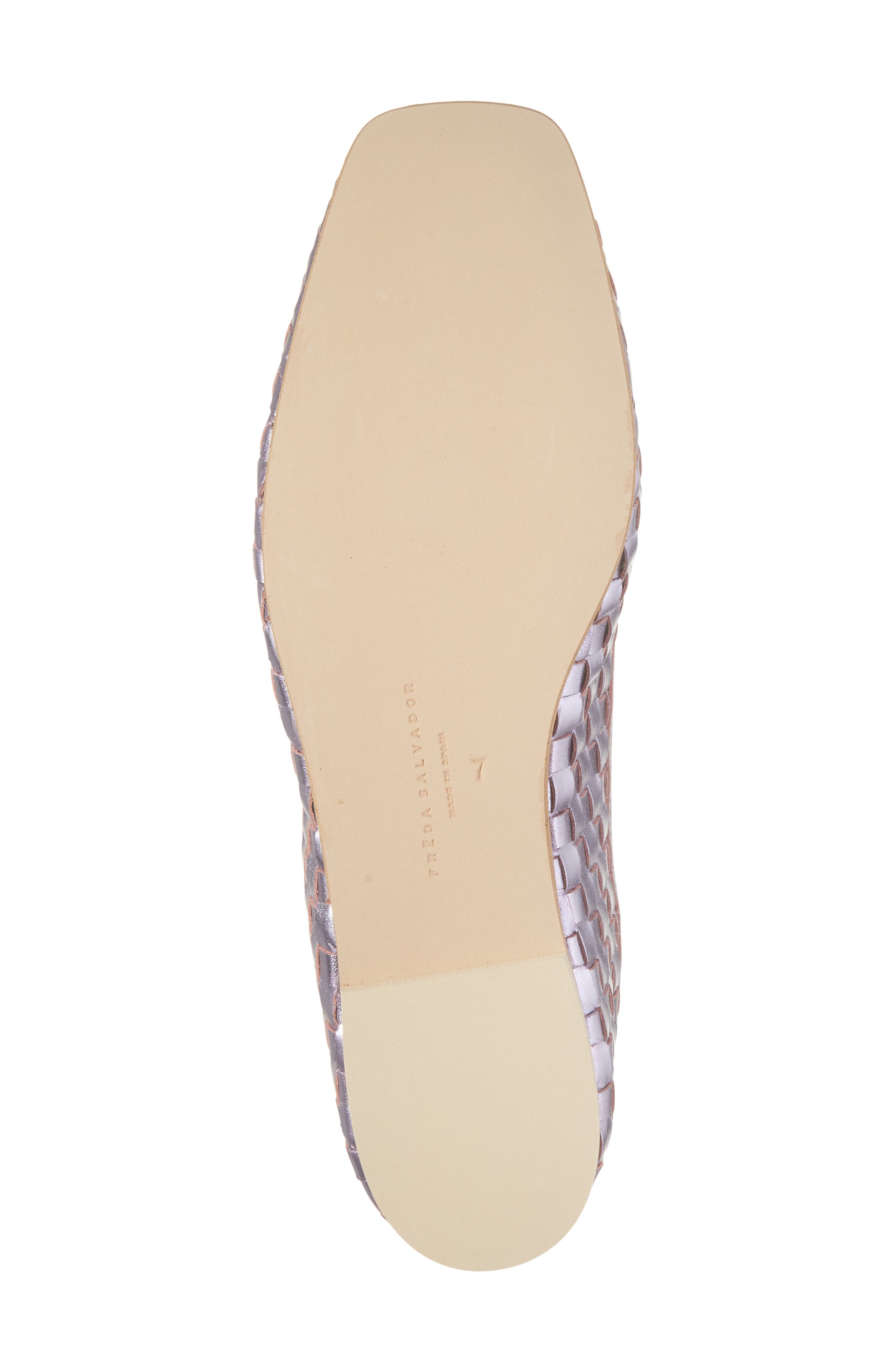 Freda Salvador Woven Square Toe Ballet Flat, Alternate, color, Lilac Metallic