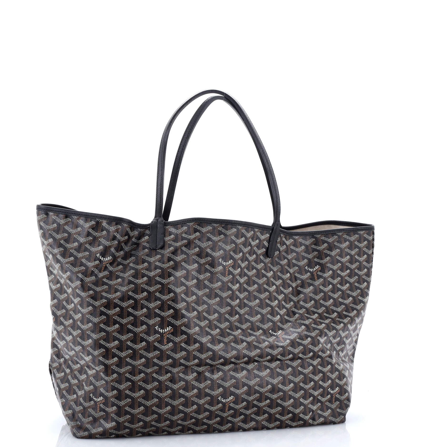 Pre-Owned Goyard Saint Louis Tote Coated Canvas GM, Alternate, color, Black
