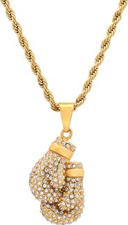 HMY JEWELRY Men's Boxing Gloves Pendant Necklace