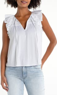 Liverpool Los Angeles Ruffle ShoulderTop