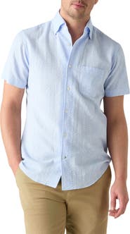Robert Talbott Morgan Paisley Jacquard Seersucker Short Sleeve Shirt