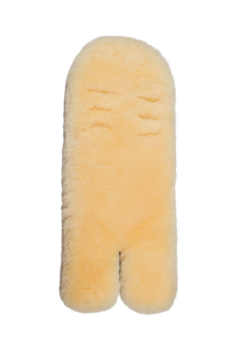 NATURAL Cozy Baby Lambskin Car Seat Traveler - Cornsilk Cream, Alternate, color,