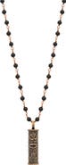 Karma and Luck Men's Matte Black Onyx Triple Protection Beaded Necklace Brilliant Spirit