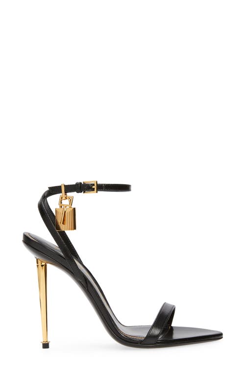 Tom Ford Padlock Pointy Toe Sandal In Black