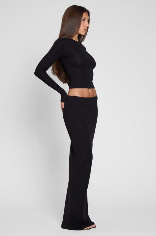 Leau Everyday Jersey Long Sleeve Top In Black