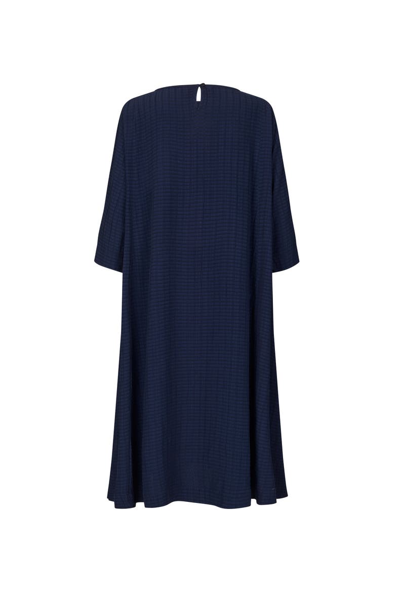 Nabia 3/4 Sleeve A-Line Midi Dress, Alternate, color, Navy Blazer
