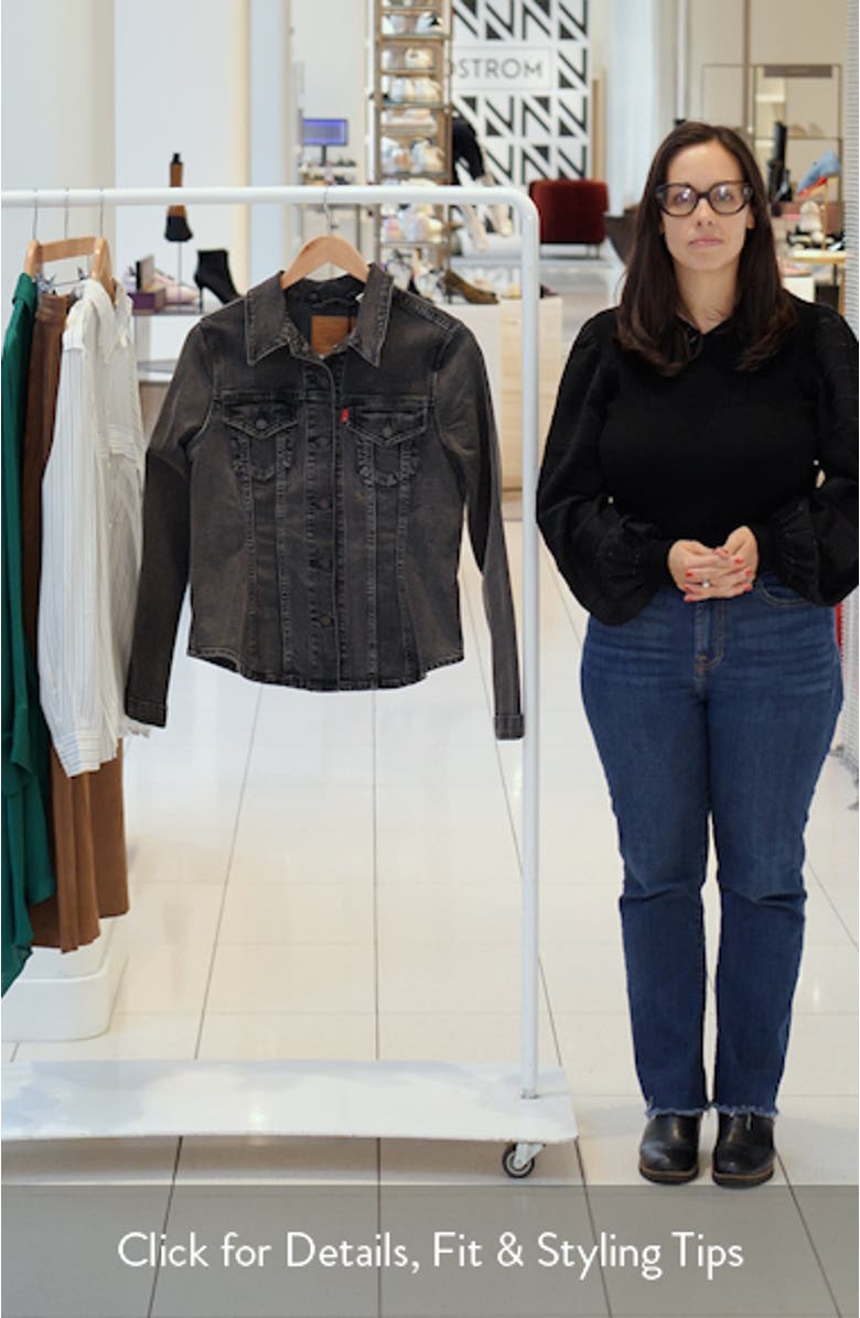 Slim Fit Denim Trucker Jacket, sales video thumbnail