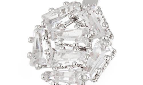 Tasha Cz Cluster Hoop Earrings In Metallic