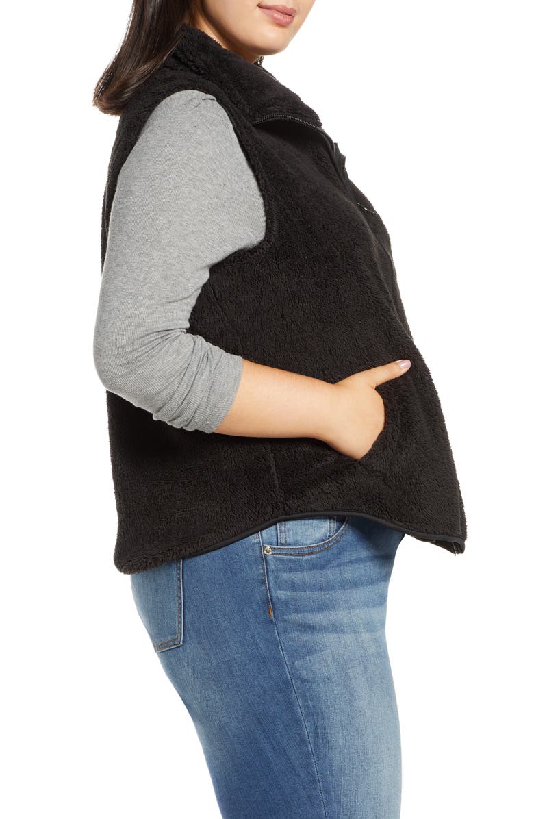 Bobeau Cozy Faux Shearling Vest, Alternate, color, 