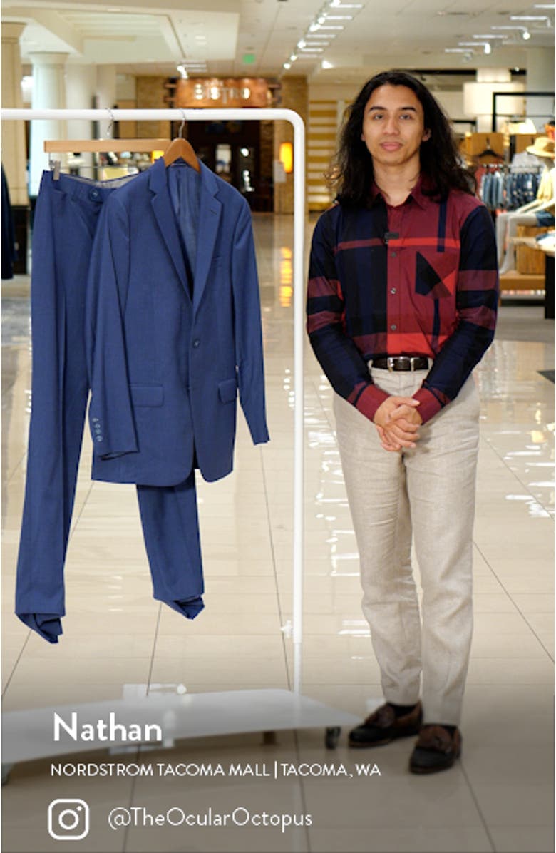 New York Fit Soft Stretch Wool 2-Piece Suit, sales video thumbnail