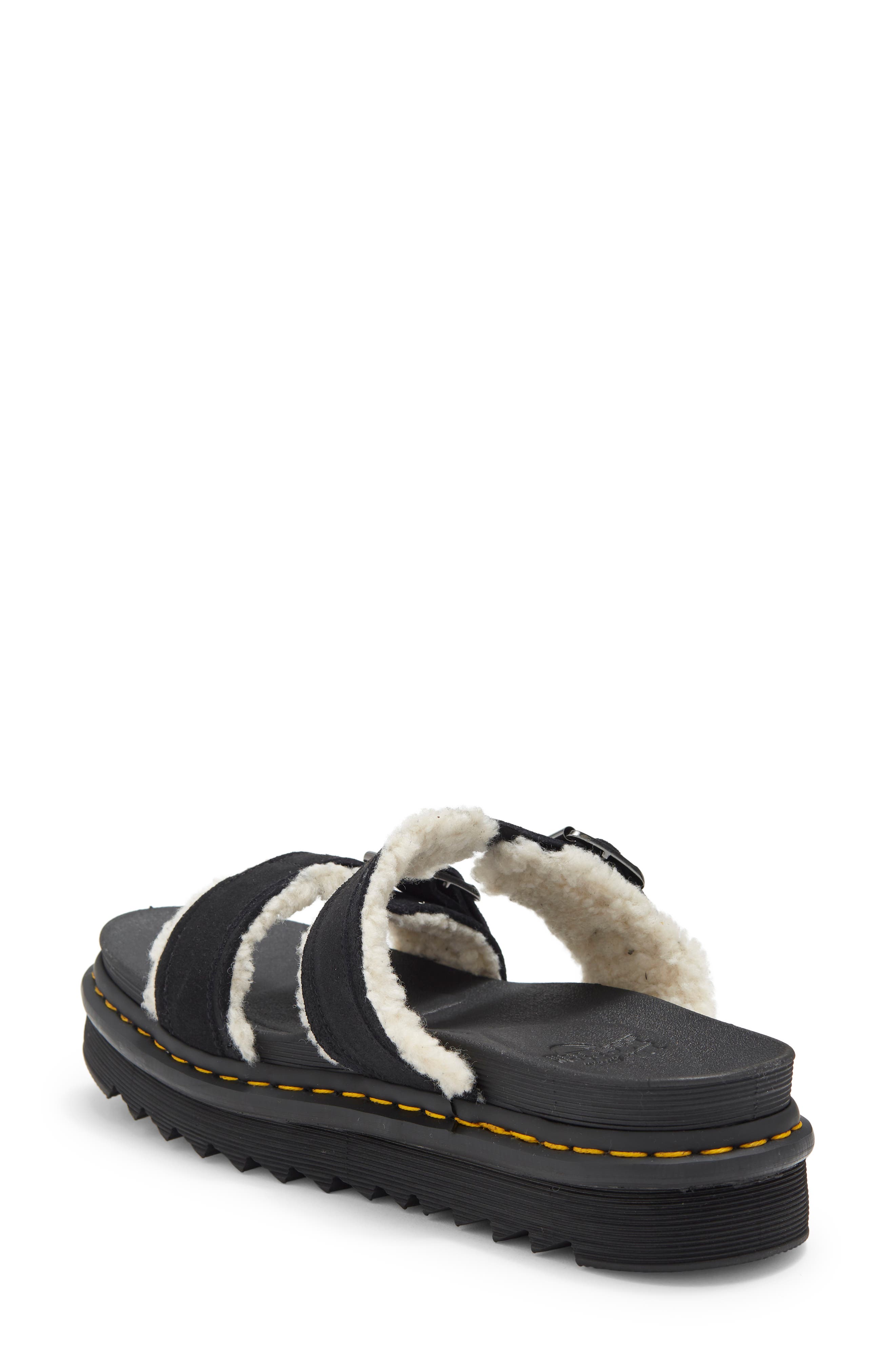 Dr. Martens Myles Faux Fur Platform Sandal, Alternate, color, 