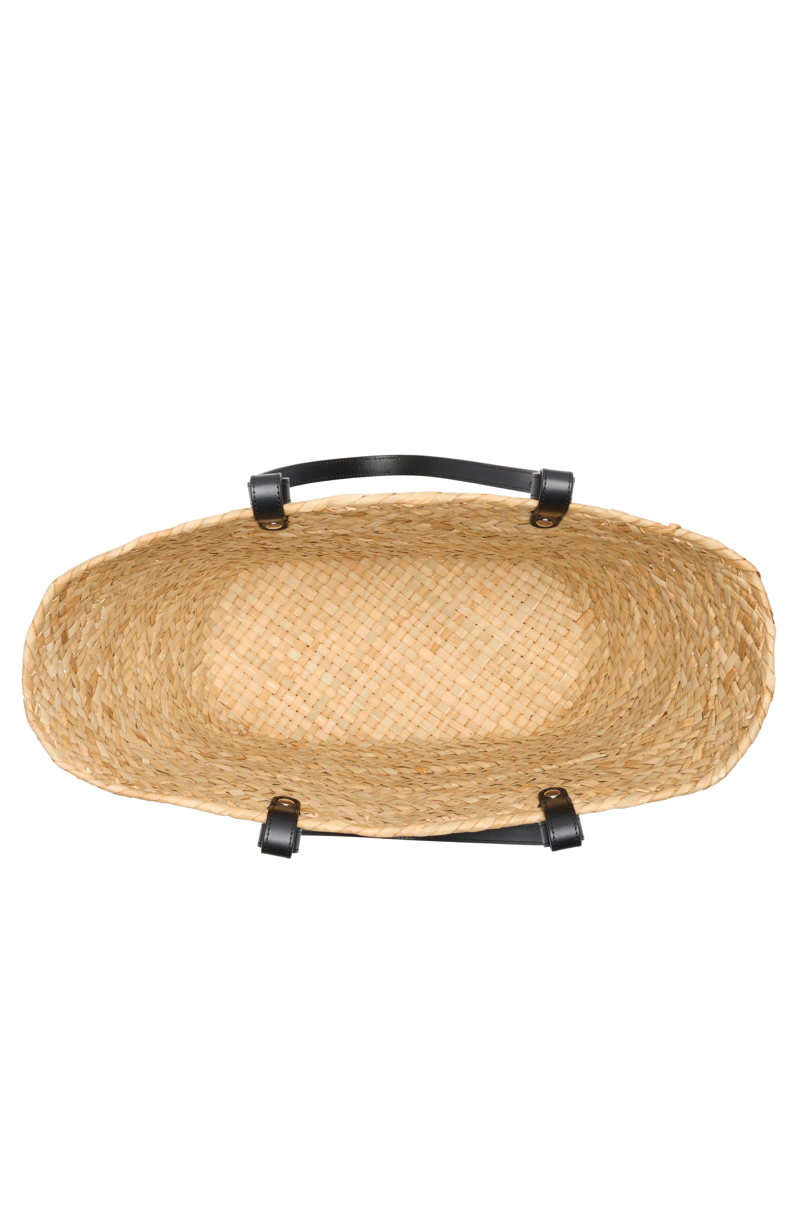Rebecca Minkoff Woven Straw Tote, Alternate, color, Natural/ Black