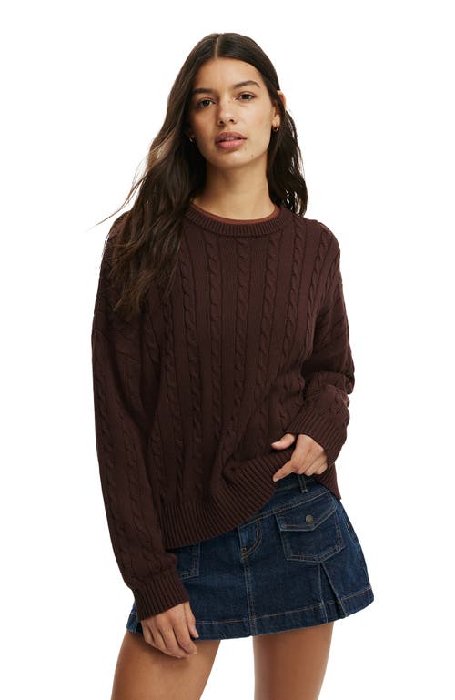 Cotton On Cotton Crew Neck Sweater In Brown