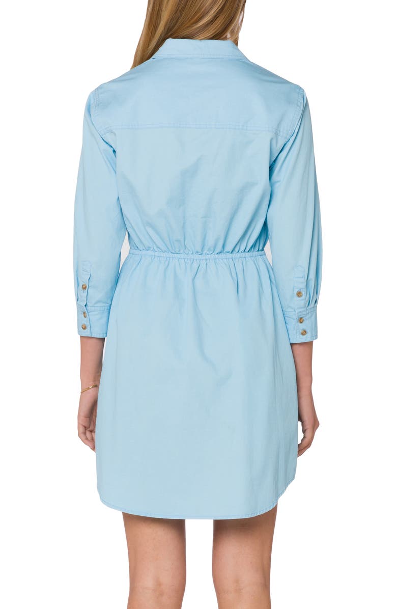 VELVET HEART Cotton Shirtdress, Alternate, color, Cool Blue