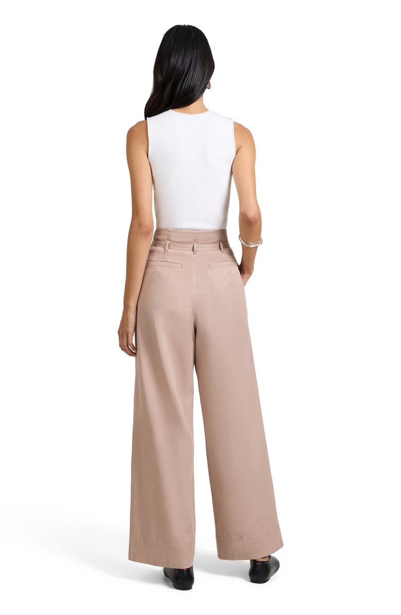Onia Lyocell Paperbag Trouser, Alternate, color, Warm Taupe