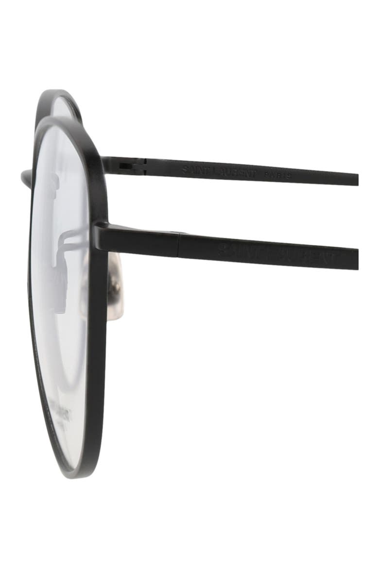 54mm Round Optical Glasses, Alternate, color, BLACK BLACK TRANSPARENT