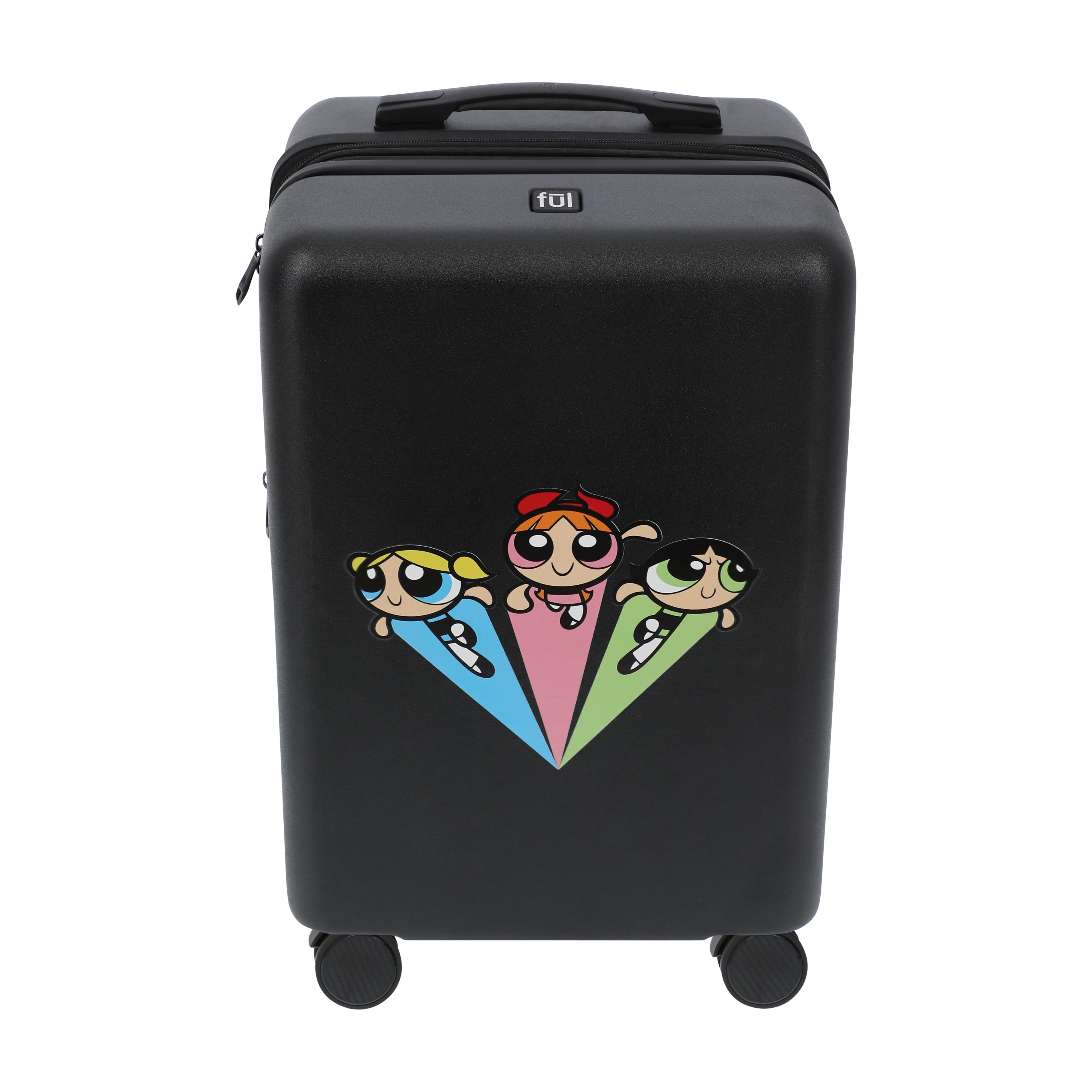 Ful WB POWER PUFF GIRLS 22.5" CARRY-ON LUGGAGE, Alternate, color, Black