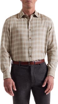 Bugatchi Julian Shaped Fit Plaid Button-Up Shirt