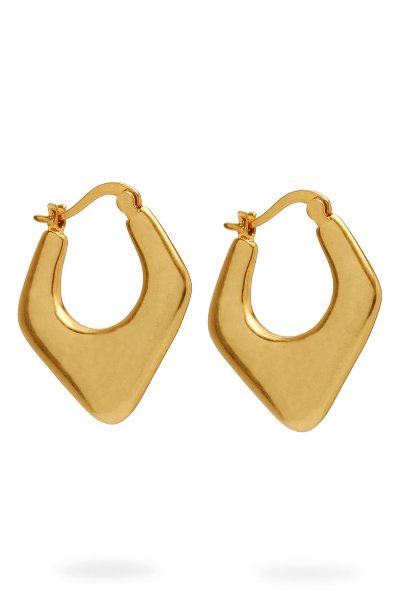 Cult Gaia Leila Huggie Hoop Earrings, Alternate, color, Antique Brass