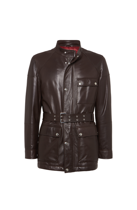 Nappa leather safari jacket