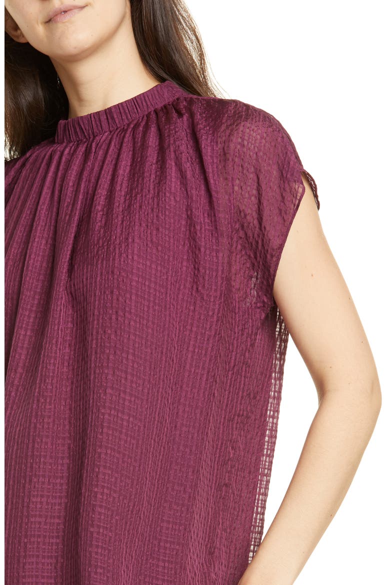 Gathered Silk Top, Alternate, color, PURPLE NECTAR