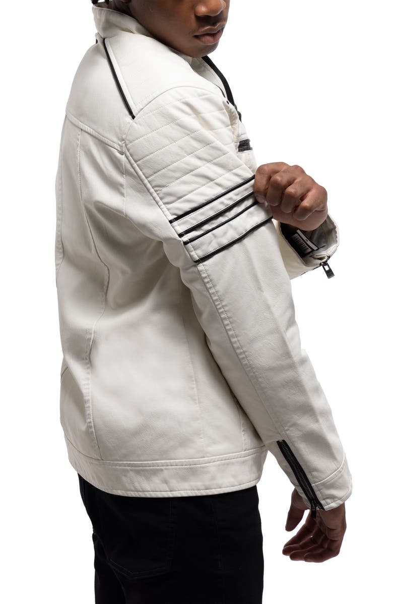 XRAY Faux Shearling Lined Faux Fur Moto Jacket, Alternate, color,