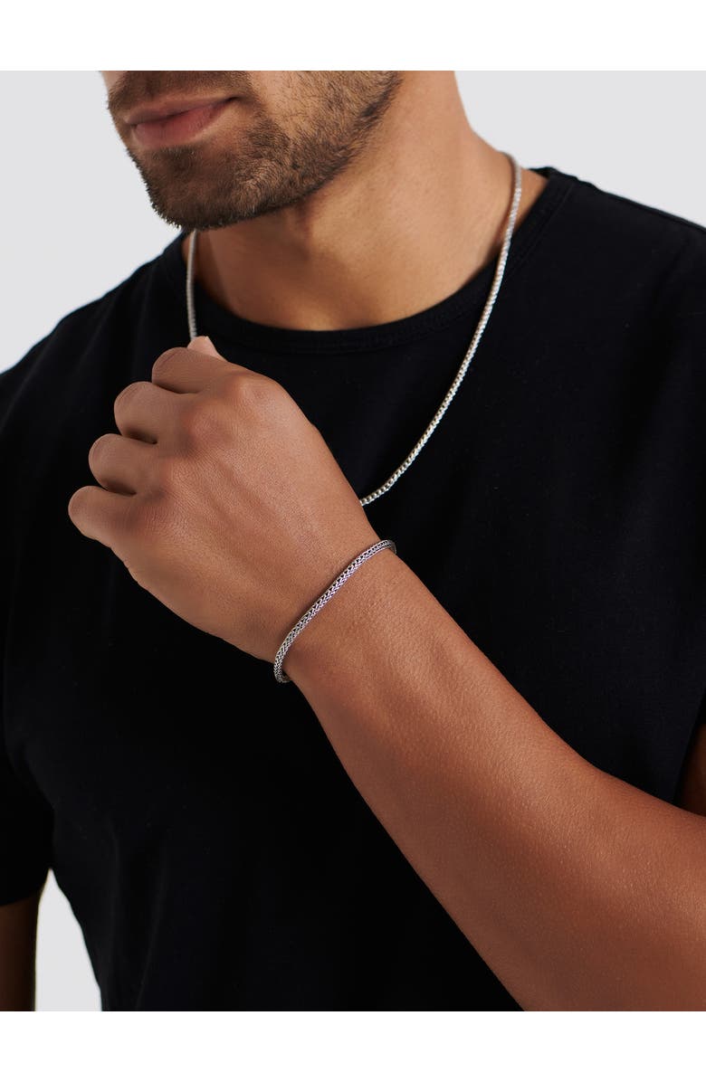 DEVATA Dragon Bone Chain Bracelet in Sterling Silver, 3mm, Alternate, color, Silver