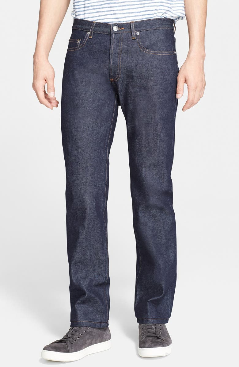 A.P.C. New Standard Slim Straight Leg Selvedge Jeans, Main, color, 