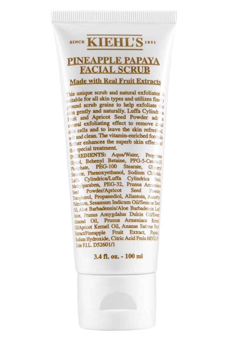 Pineapple Papaya Facial Scrub, Main, color, NO COLOR