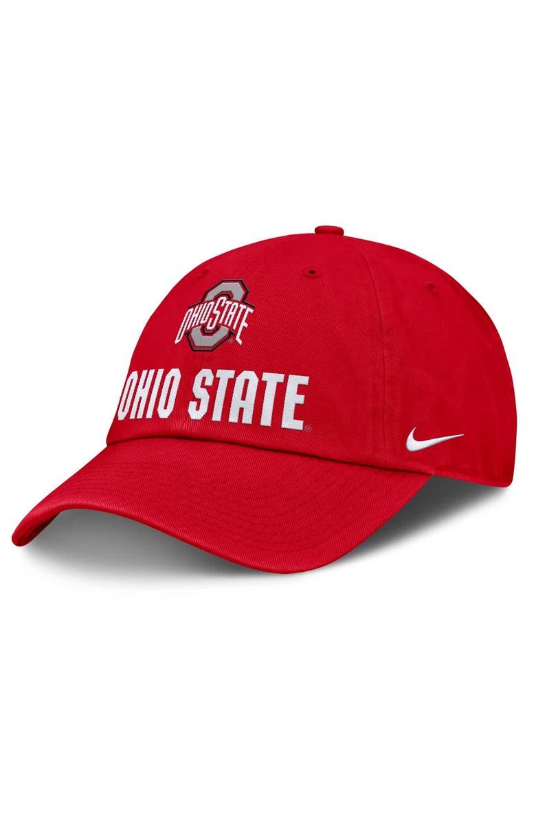 Nike Men's Nike Scarlet Ohio State Buckeyes 2025 Sideline Club Adjustable Hat, Alternate, color,