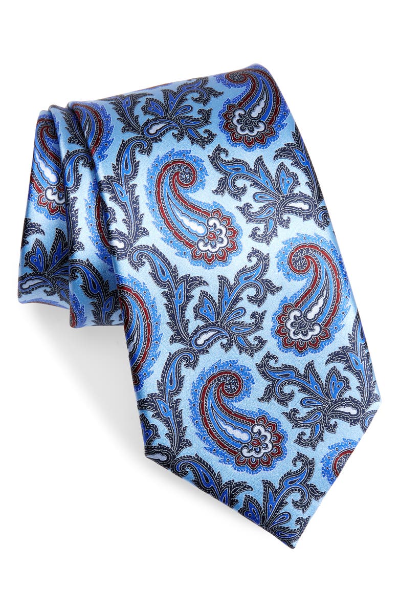 ZEGNA Paisley Silk Tie, Main, color,