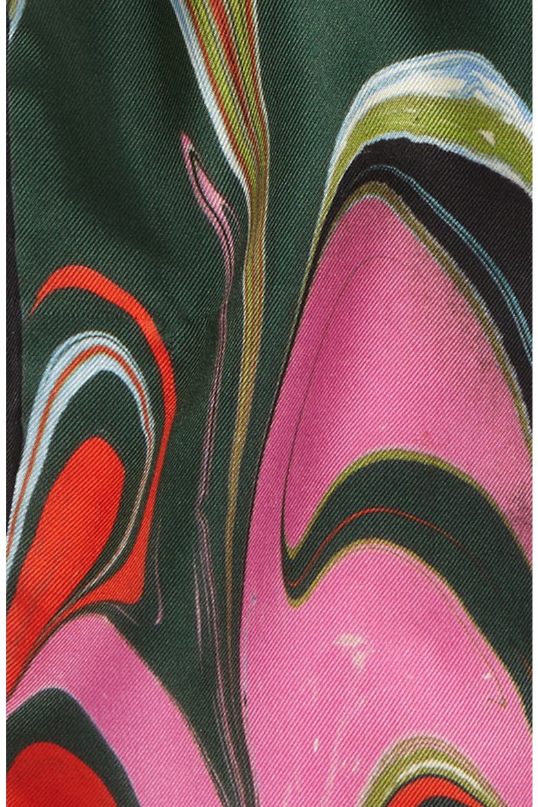 Enamel Print Silk Skinny Scarf, Alternate, color, MULTICOLOR