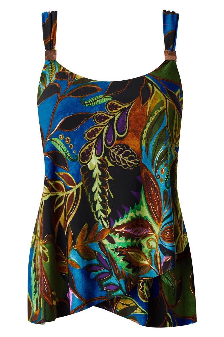 Amazonia Dazzle Underwire Tankini Top, Alternate, color, BLUE MULTI