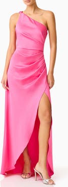 Elliatt Biarritz One-Shoulder Satin Gown