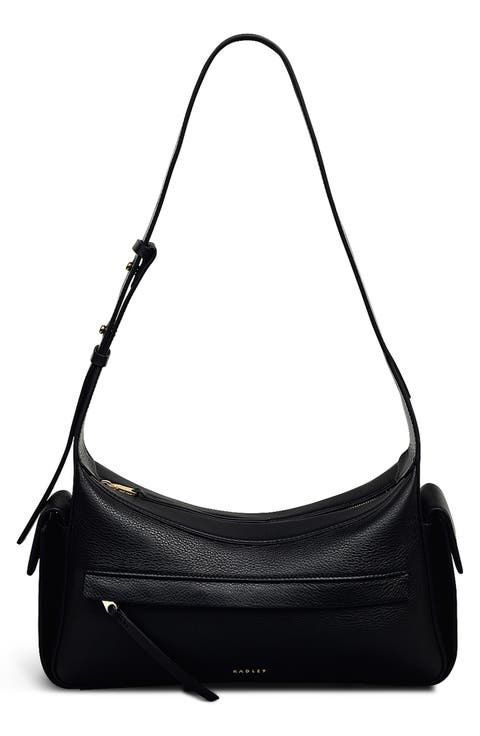 The Fitzrovia Small Zip Top Leather Shoulder Bag