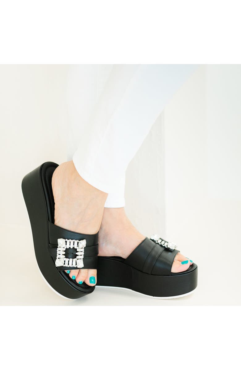 BEAUTIISOLES Dita Platform Sandal, Alternate, color, Black