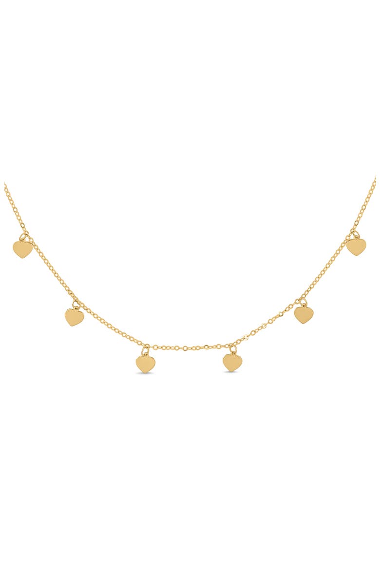 14K Gold Fringe Heart Chain Necklace, Alternate, color, 14K YELLOW GOLD