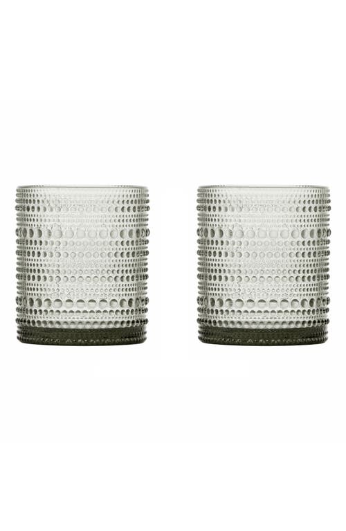 Fortessa Jupiter Set Of 2 Double Old Fashion Glasses In Smoke Grey