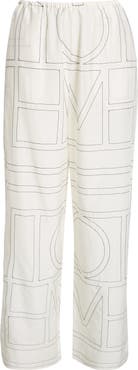 TOTEME Monogram Embroidered Pull-On Pants