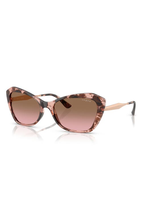 Vogue 56mm Cat Eye Sunglasses In Havana