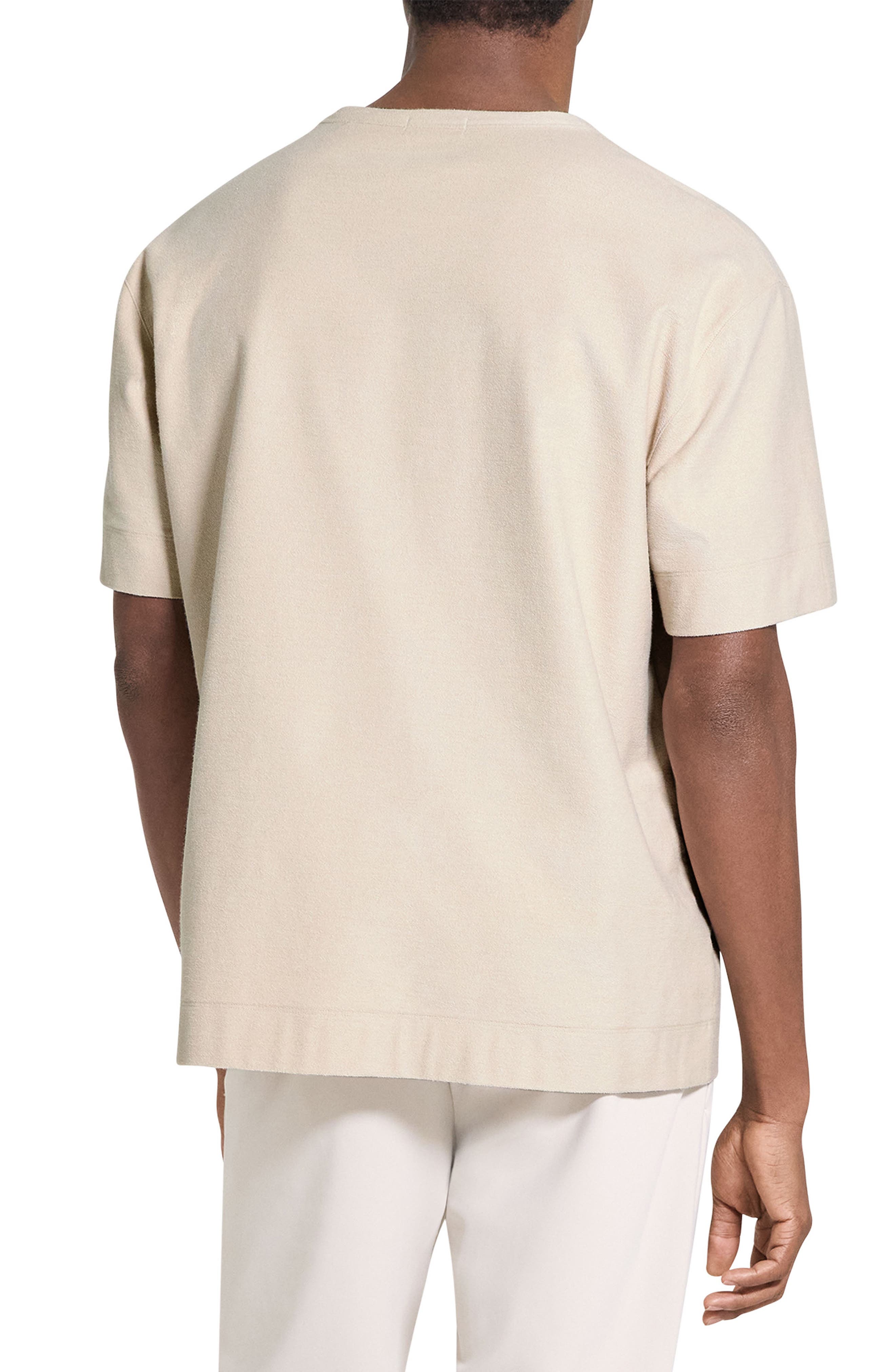 2024✨theory スタンドカラー シャツ PRIME GGT ベージュ S Theory Boxy Terry Cloth T-Shirt (Men) | Nordstrom