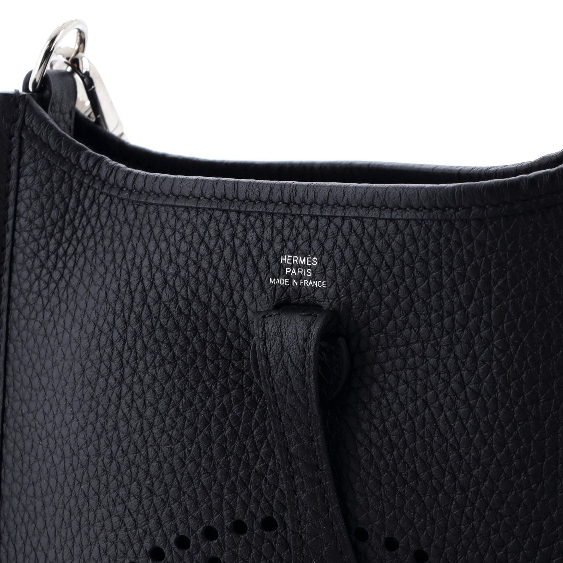 Pre-Owned Hermes Evelyne Bag Gen III Clemence TPM, Alternate, color, Noir